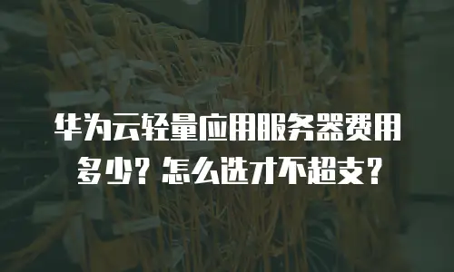 华为云轻量应用服务器费用多少？怎么选才不超支？
