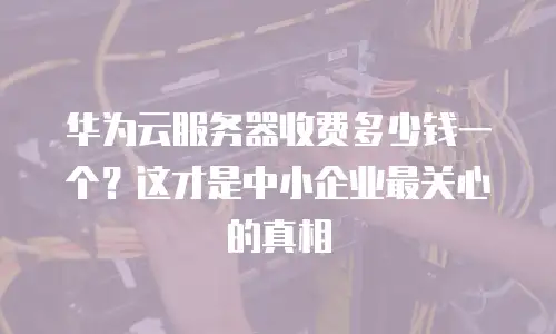 华为云服务器收费多少钱一个？这才是中小企业最关心的真相
