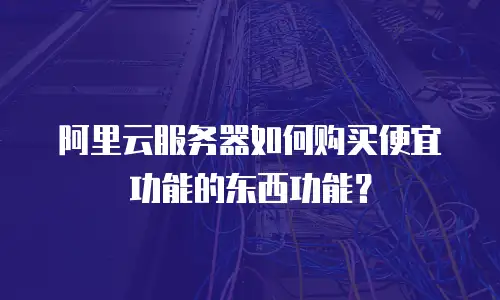 阿里云服务器如何购买便宜功能的东西功能？