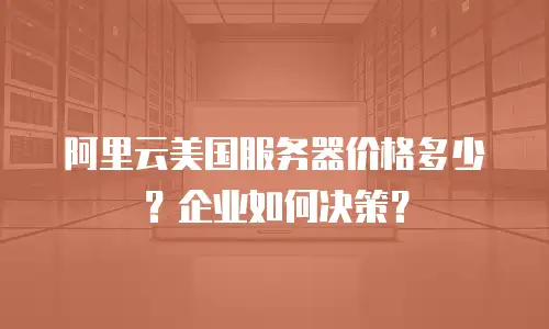 阿里云美国服务器价格多少？企业如何决策？