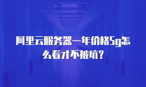 阿里云服务器一年价格5g怎么看才不被坑？