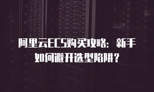 阿里云ECS购买攻略：新手如何避开选型陷阱？