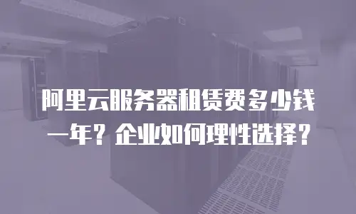 阿里云服务器租赁费多少钱一年？企业如何理性选择？