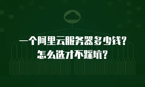 一个阿里云服务器多少钱？怎么选才不踩坑？
