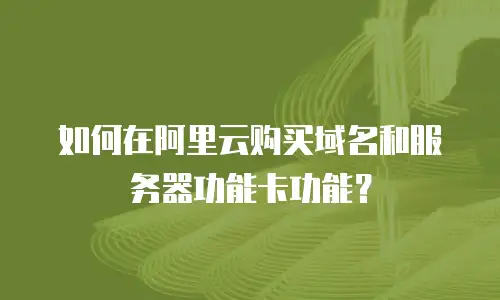 如何在阿里云购买域名和服务器功能卡功能？