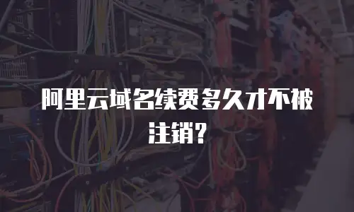 阿里云域名续费多久才不被注销？