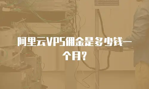 阿里云VPS佣金是多少钱一个月？