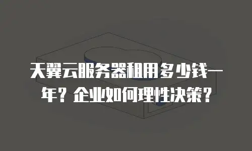 天翼云服务器租用多少钱一年？企业如何理性决策？