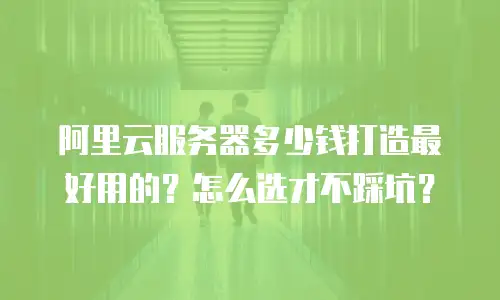 阿里云服务器多少钱打造最好用的？怎么选才不踩坑？