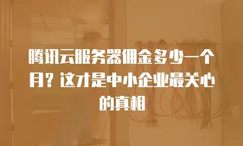 腾讯云服务器佣金多少一个月？这才是中小企业最关心的真相
