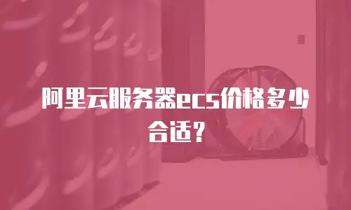 阿里云服务器ecs价格多少合适？