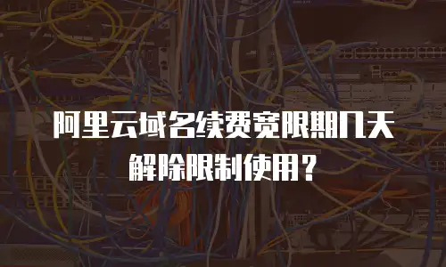 阿里云域名续费宽限期几天解除限制使用？