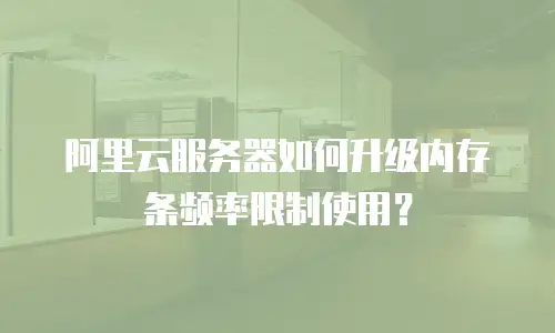 阿里云服务器如何升级内存条频率限制使用？