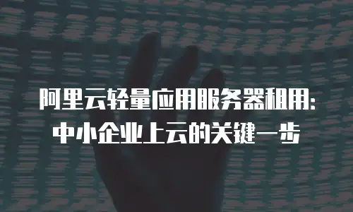 阿里云轻量应用服务器租用：中小企业上云的关键一步