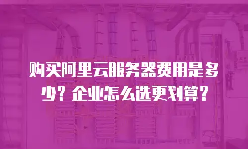 购买阿里云服务器费用是多少？企业怎么选更划算？