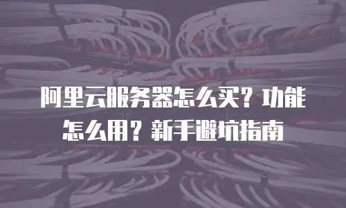 阿里云服务器怎么买？功能怎么用？新手避坑指南