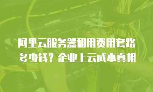 阿里云服务器租用费用套路多少钱？企业上云成本真相