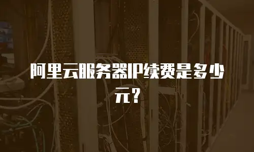 阿里云服务器IP续费是多少元？