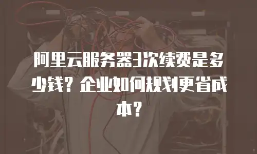 阿里云服务器3次续费是多少钱？企业如何规划更省成本？