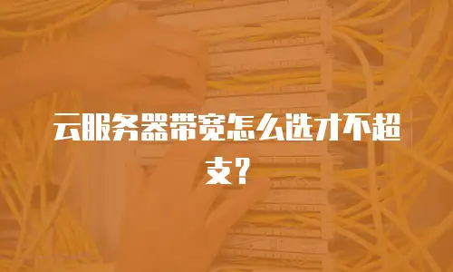 云服务器带宽怎么选才不超支？