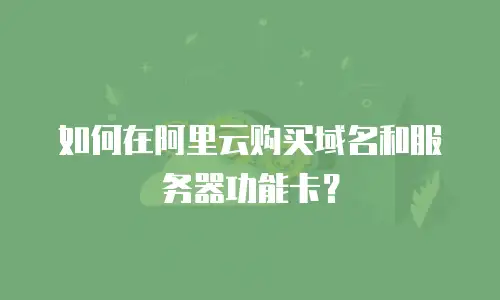 如何在阿里云购买域名和服务器功能卡？