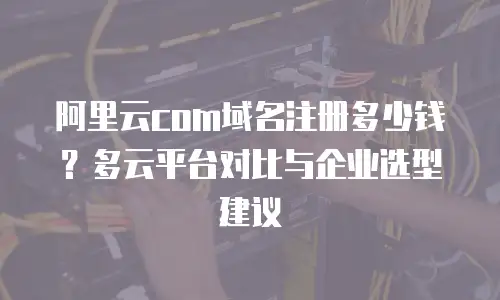 阿里云com域名注册多少钱？多云平台对比与企业选型建议