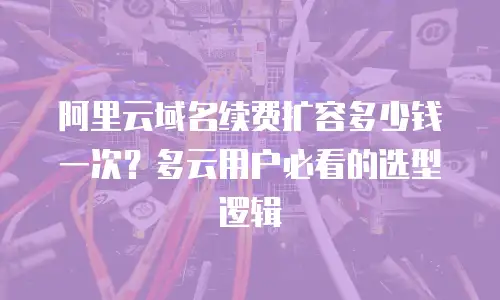 阿里云域名续费扩容多少钱一次？多云用户必看的选型逻辑