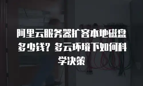 阿里云服务器扩容本地磁盘多少钱？多云环境下如何科学决策
