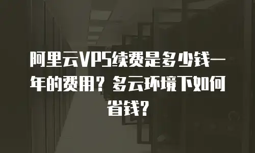 阿里云VPS续费是多少钱一年的费用？多云环境下如何省钱？