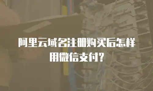 阿里云域名注册购买后怎样用微信支付？