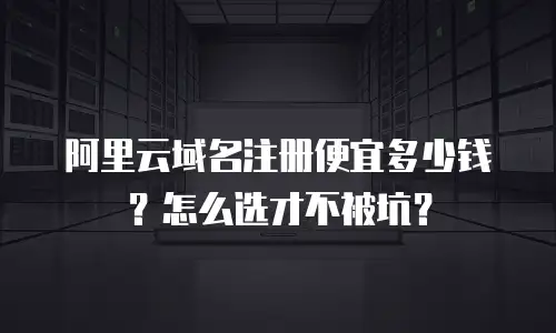 阿里云域名注册便宜多少钱？怎么选才不被坑？