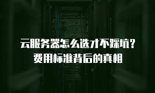 云服务器怎么选才不踩坑？费用标准背后的真相
