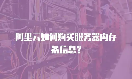阿里云如何购买服务器内存条信息？