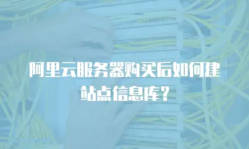 阿里云服务器购买后如何建站点信息库？