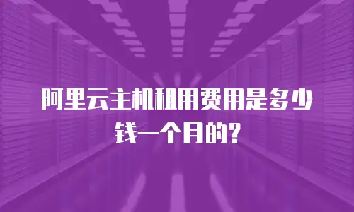 阿里云主机租用费用是多少钱一个月的？