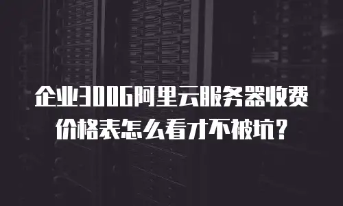 企业300G阿里云服务器收费价格表怎么看才不被坑？