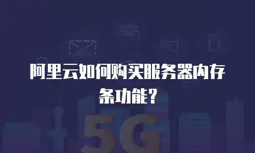 阿里云如何购买服务器内存条功能？