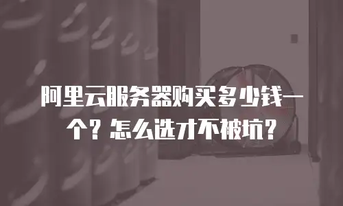 阿里云服务器购买多少钱一个？怎么选才不被坑？
