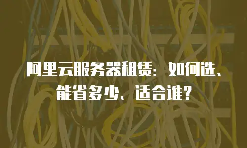 阿里云服务器租赁：如何选、能省多少、适合谁？