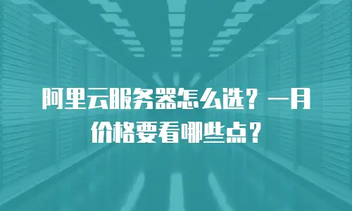 阿里云服务器怎么选？一月价格要看哪些点？