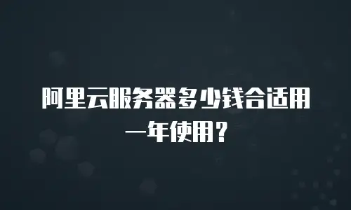 阿里云服务器多少钱合适用一年使用？