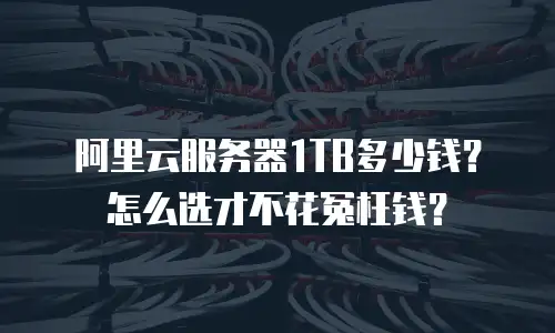 阿里云服务器1TB多少钱？怎么选才不花冤枉钱？