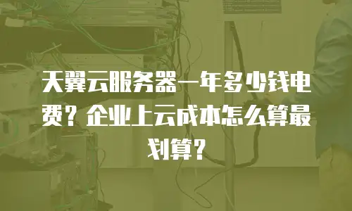 天翼云服务器一年多少钱电费？企业上云成本怎么算最划算？