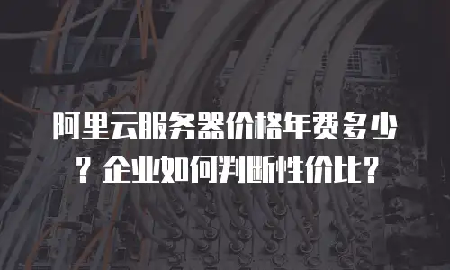 阿里云服务器价格年费多少？企业如何判断性价比？