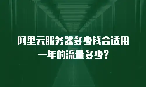阿里云服务器多少钱合适用一年的流量多少？