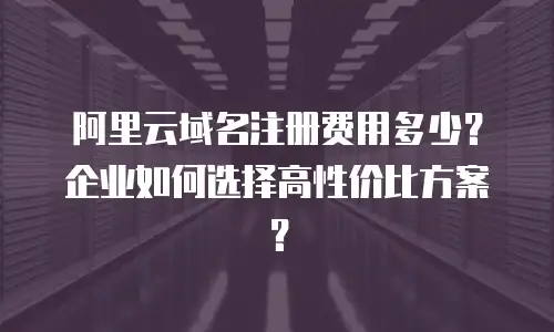 阿里云域名注册费用多少？企业如何选择高性价比方案？