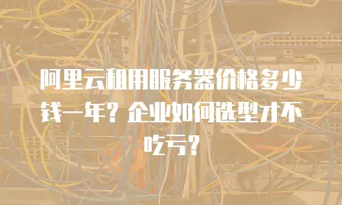阿里云租用服务器价格多少钱一年？企业如何选型才不吃亏？