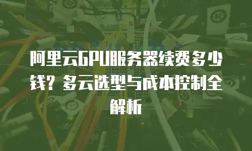 阿里云GPU服务器续费多少钱？多云选型与成本控制全解析