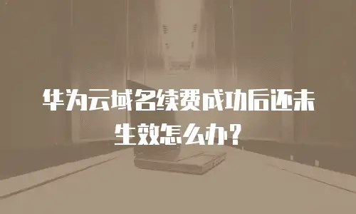 华为云域名续费成功后还未生效怎么办？