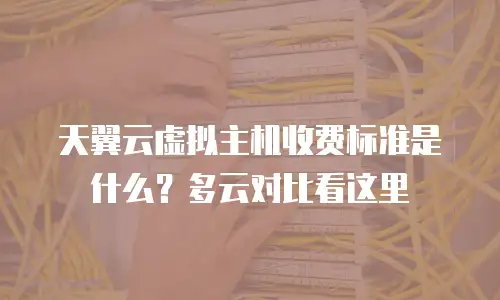 天翼云虚拟主机收费标准是什么？多云对比看这里